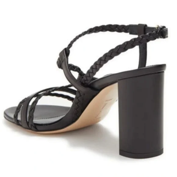 Marion Parker Black Braided Heeled Sandal NWT